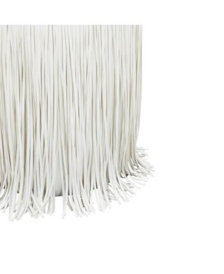 Shag Me Performance Faux Leather Ottoman