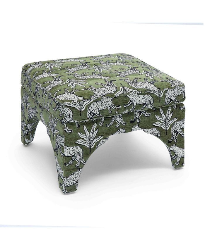 Raji Leopard Jacquard Ottoman