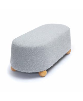 Jaine Loose Faux Mohair Large Ottoman