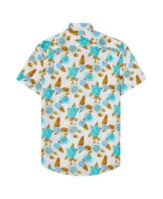 Morgan Floral Print Linen Short Sleeve Shirt