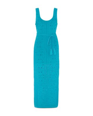 Bubble Pointelle Knit Midi Dress