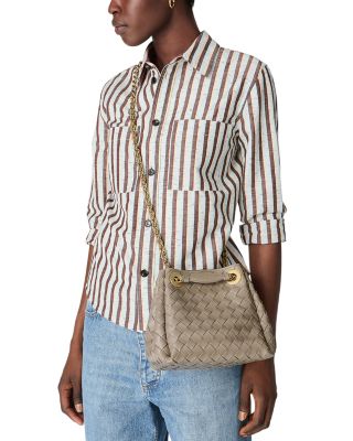 Small Parachute Intrecciato Leather Shoulder Bag