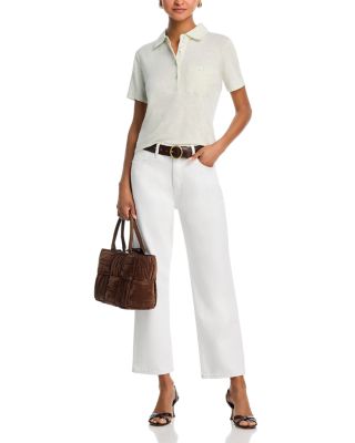 The Hang High Rise Ankle Straight Jeans in Au Natural