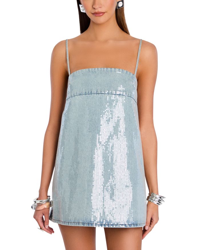 Nadiya Sequined Denim Dress
