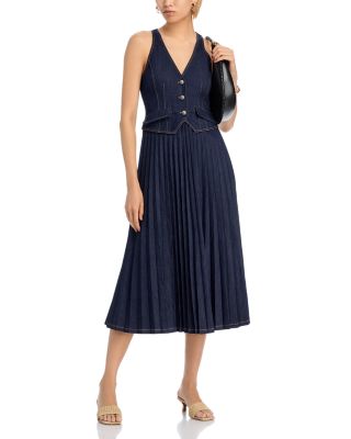 Esther Sleeveless Denim Midi Dress