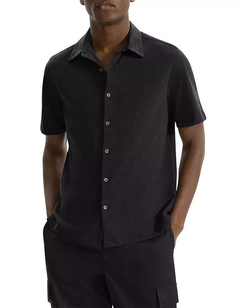 Theory Noran Cotton Regular Fit Button Down Shirt