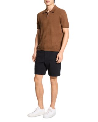 Short Sleeve Cable Polo in Breach 