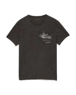 Raw Edge Graphic Logo Tee