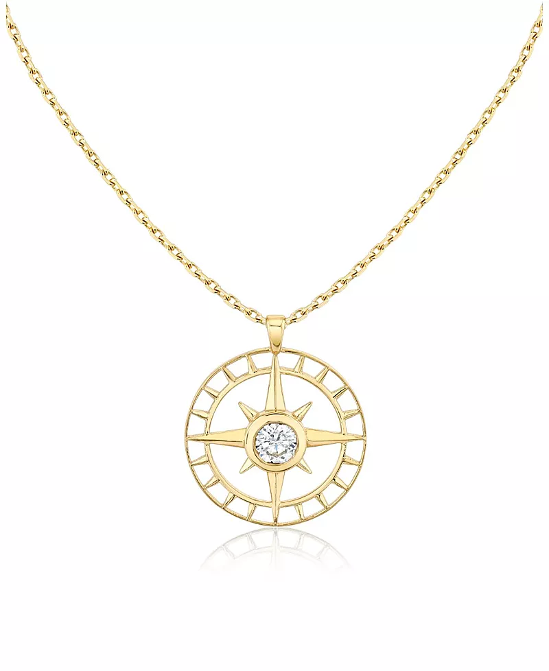 Vrai North Star Medallion in 14K Yellow Gold, 0.40ctw Round Brilliant Lab Grown Diamond