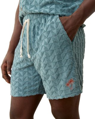 Terry Textured Drawstring 6" Shorts