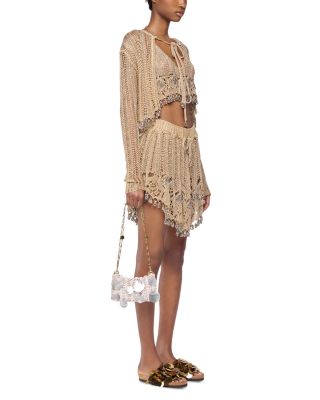 Metallic Cropped Cardigan