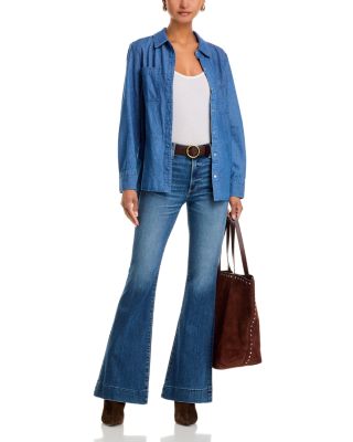 Kinsley High Rise Ultra Flare Jeans in Avenue