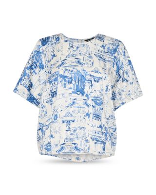 Rome Print Blouse