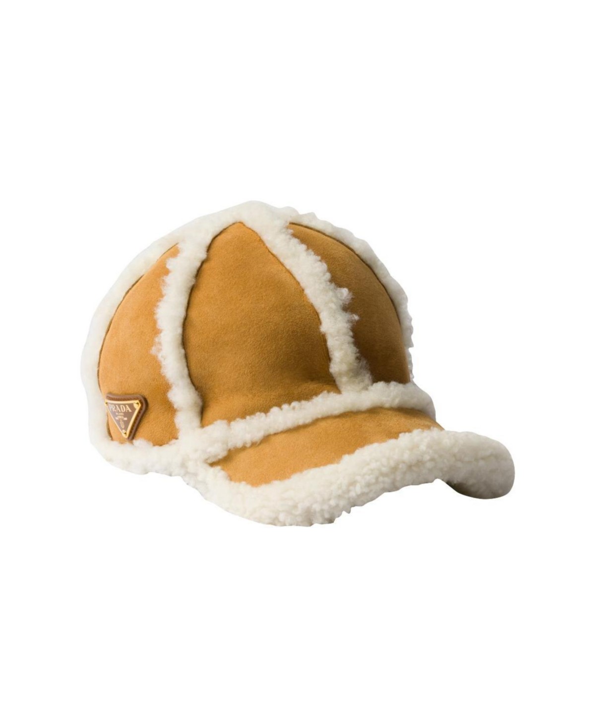 Suede Shearling Baseball Cap