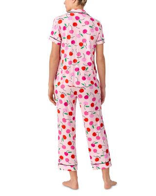 Short Sleeve Cropped Pajama Set