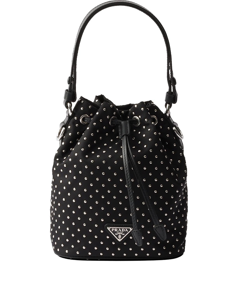 Prada Re-nylon Mini-bag With Studs