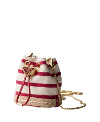 Striped Fabric Mini-Pouch