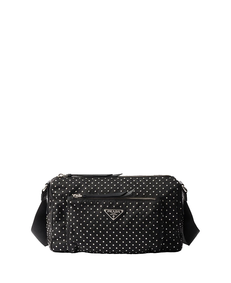 Prada Studded Re-nylon Crossbody Bag
