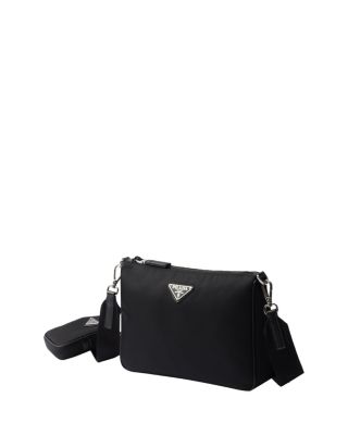 Re-Nylon and Saffiano Leather Shoulder Bag