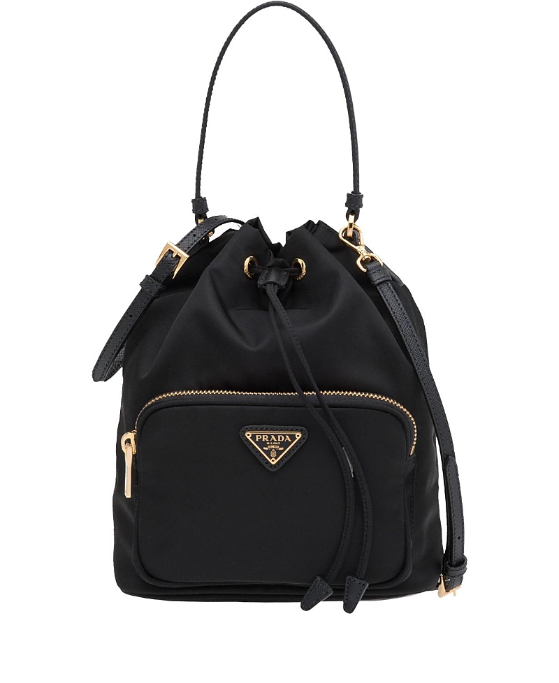 Prada Duet Patent Leather Bucket Bag