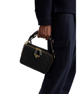 Brique Embroidered Fabric Bag