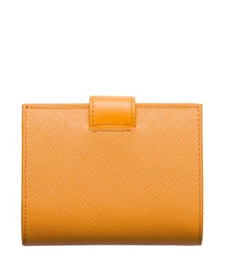 Small Saffiano and Smooth Leather Wallet