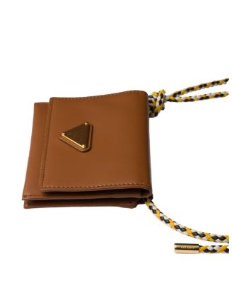 Card Holder With Leather Shoulder Strap
