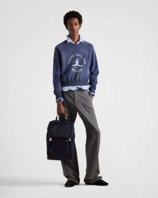 Re-Nylon and Suede Backpack