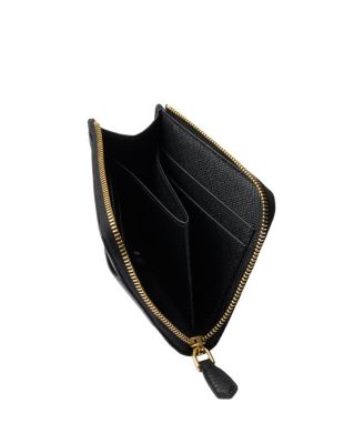 Small Saffiano Leather Zipper Wallet
