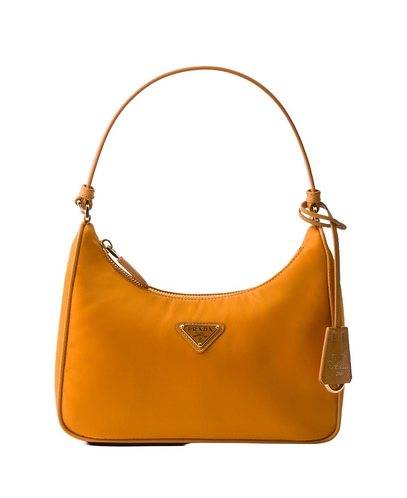 Prada Womens Orange Re-edition 2005 Mini Recycled-nylon And Leather Shoulder Bag