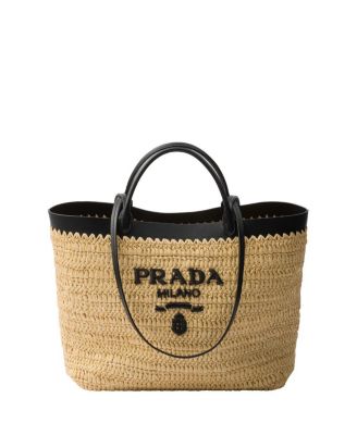 Prada - Medium Crochet and Leather Tote Bag