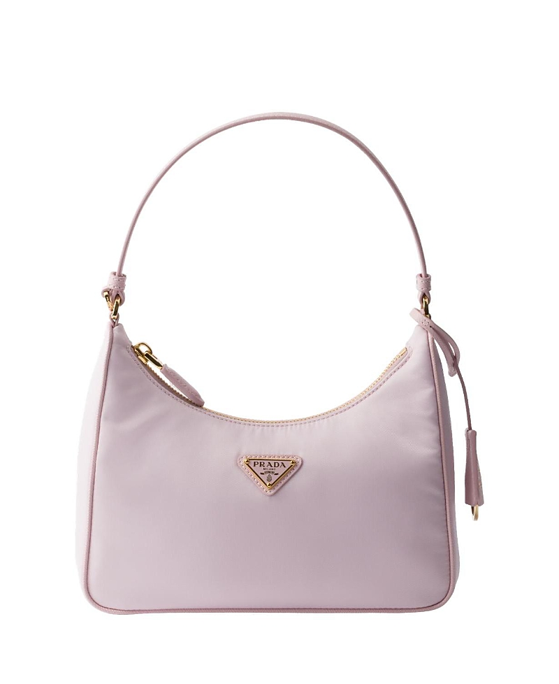Prada Mini Re-nylon And Leather Re-edition 2005 Shoulder Bag In Purple