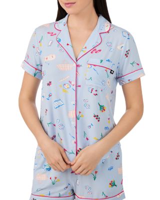 Short Sleeve Boxer Pajama Set