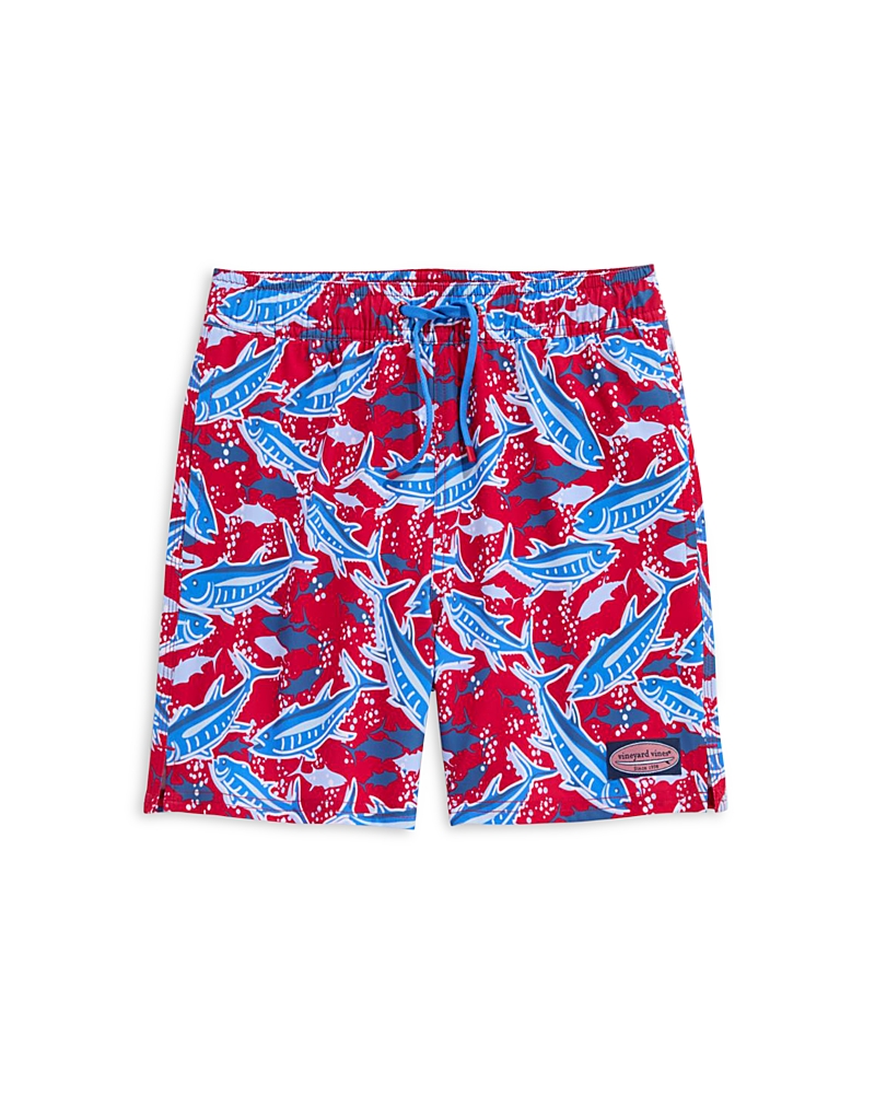 Vineyard Vines Boys' Printed Chappy Swim Trunks - Little Kid, Big Kid In Red