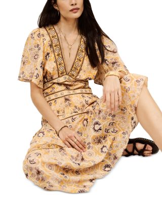 Alia Printed Open Back Maxi Dress