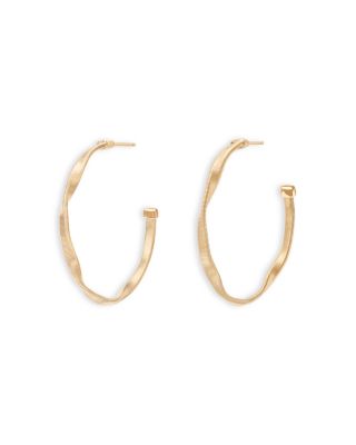 18K Yellow Gold Marrakech Twisted Small Hoop Earrings