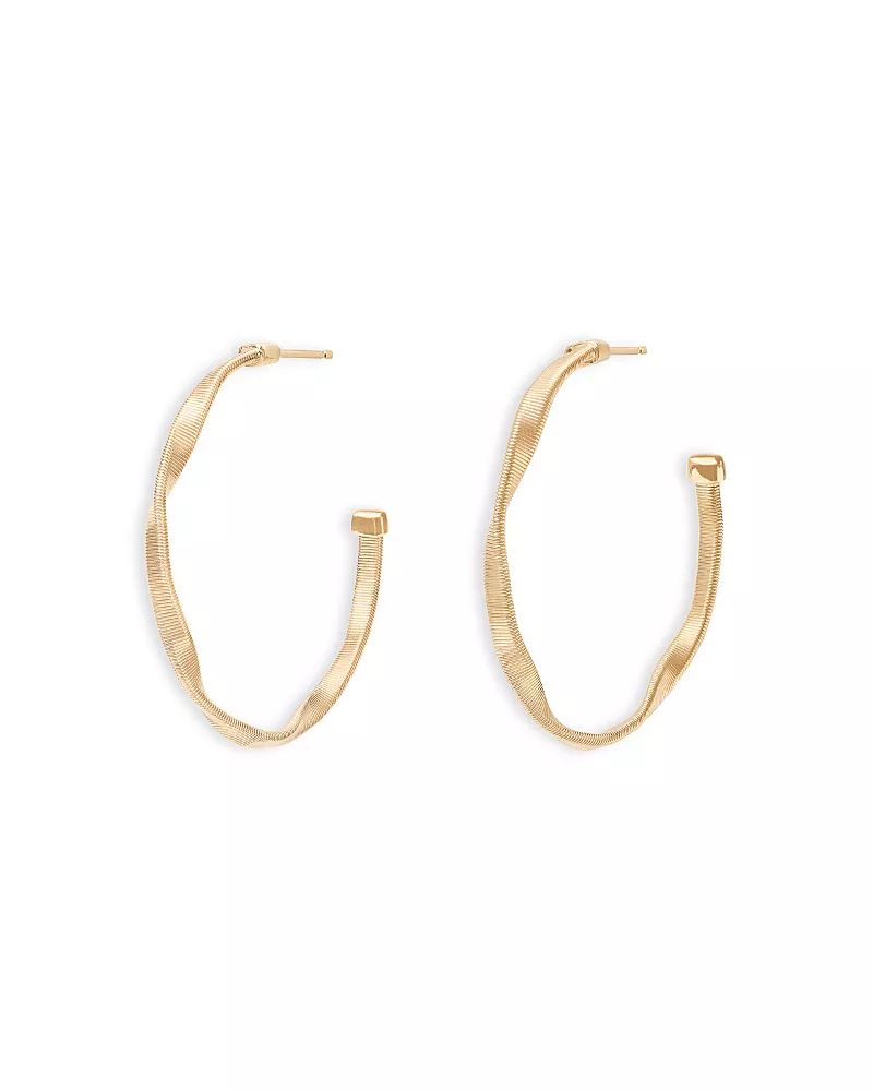 Marco Bicego 18K Yellow Gold Marrakech Twisted Small Hoop Earrings