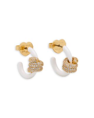 Ropes & Knots Pav&eacute; Knot Hoop Earrings