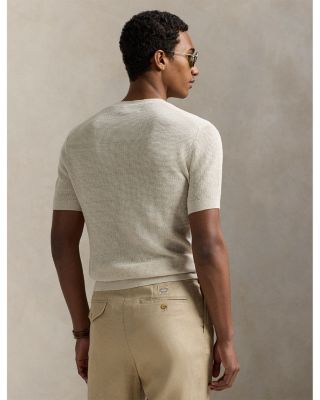 Textured Linen Short Sleeve Sweater