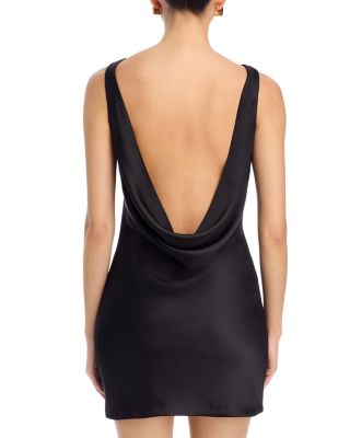 Sleeveless Low Back Drape Mini Dress