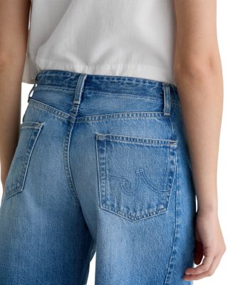 Hattie Cinched High Rise Bermuda Jean Shorts in Sweetwater