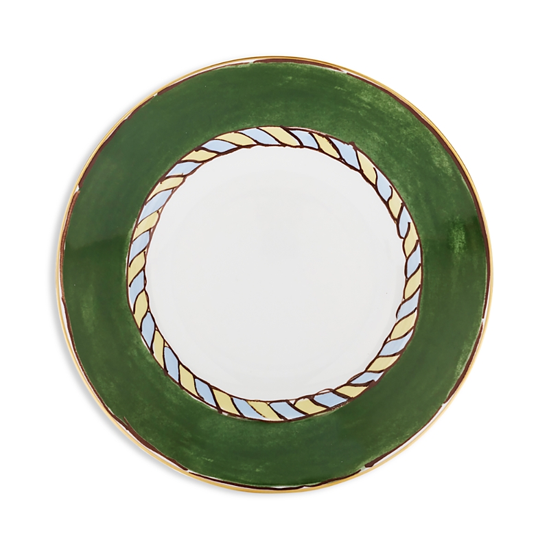 Ginori 1735 Il Viaggio Di Nettuno 9.5 Soup Plate, Impero In Green