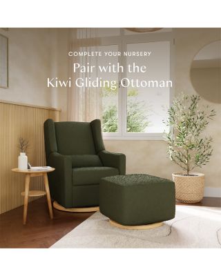 Kiwi Boucl&eacute; Electronic Recliner & Swivel Glider with USB Port