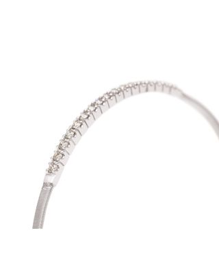 18K White Gold & Diamond Masai Medium Stackable Bracelet