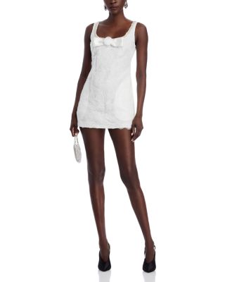 White Tulle Lace Mini Dress