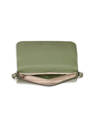 Liv Painterly Bouquet Embossed Leather Small East/West Shoulder Bag