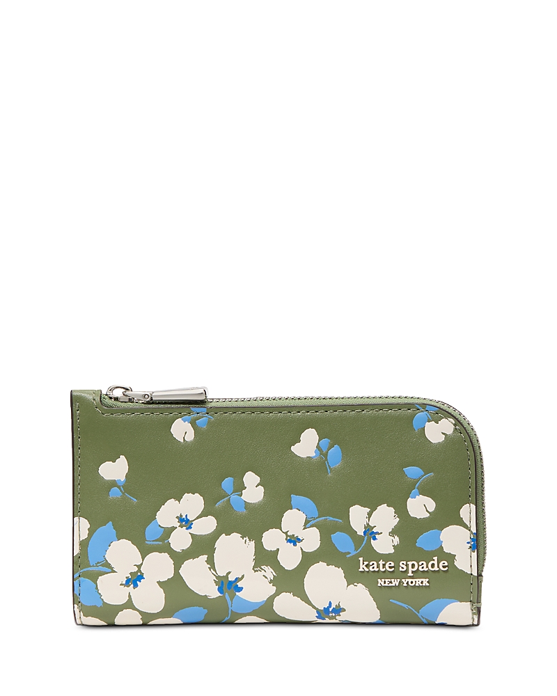 Kate Spade New York Devin Painterly Bouquet Embossed Leather Zip Around Continental Wallet