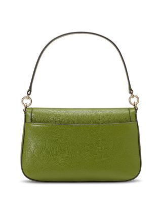 Hudson Pebbled Leather Flap Shoulder Bag