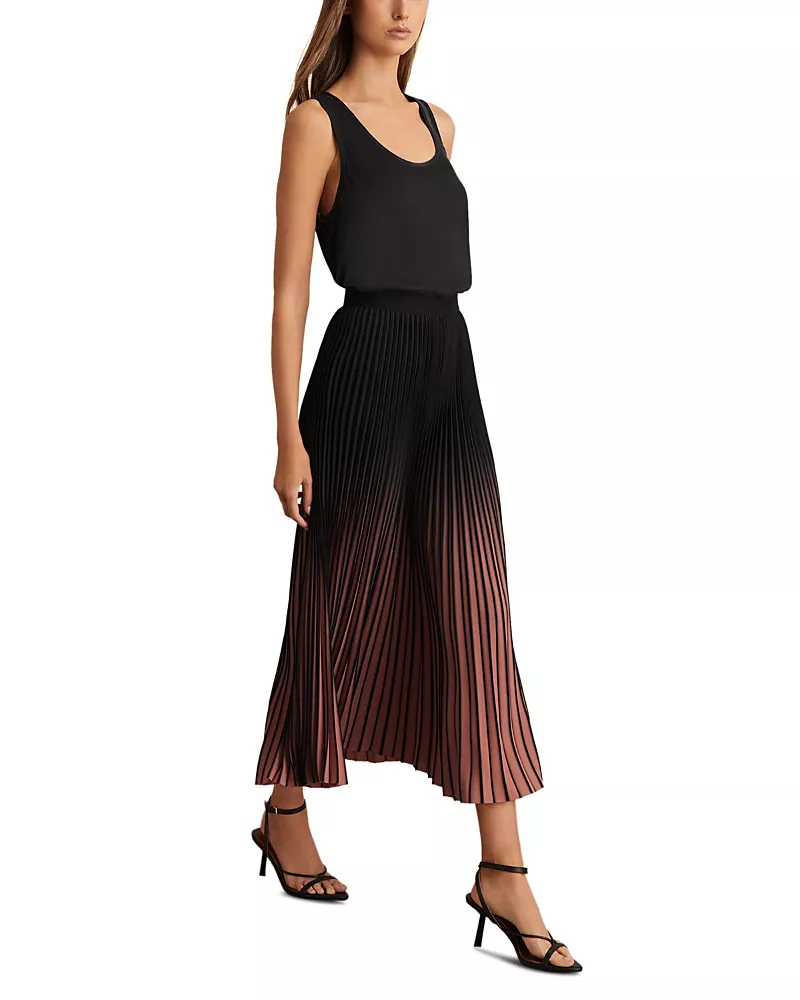 Reiss Marlie Pleated Midi Skirt