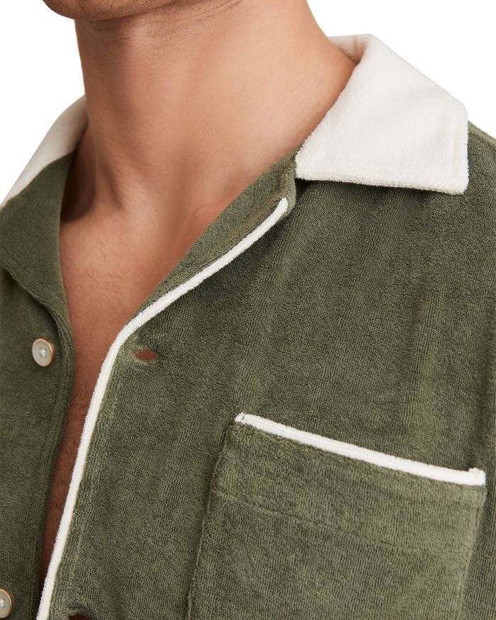 Terry Contrast Trim Camp Shirt